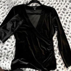 Black velour top